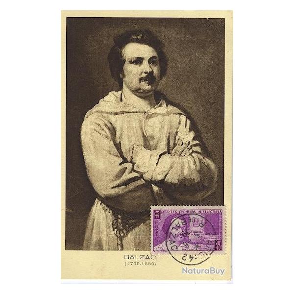 Carte-maximum France n� 438 - Honor� de Balzac