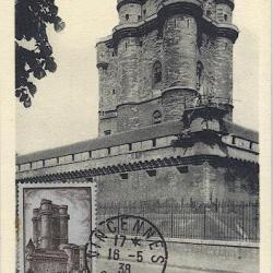 Carte-maximum France n&deg; 393 -  Le Donjon de Vincennes