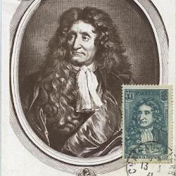 Carte-maximum France n&deg; 397 - Jean de la Fontaine