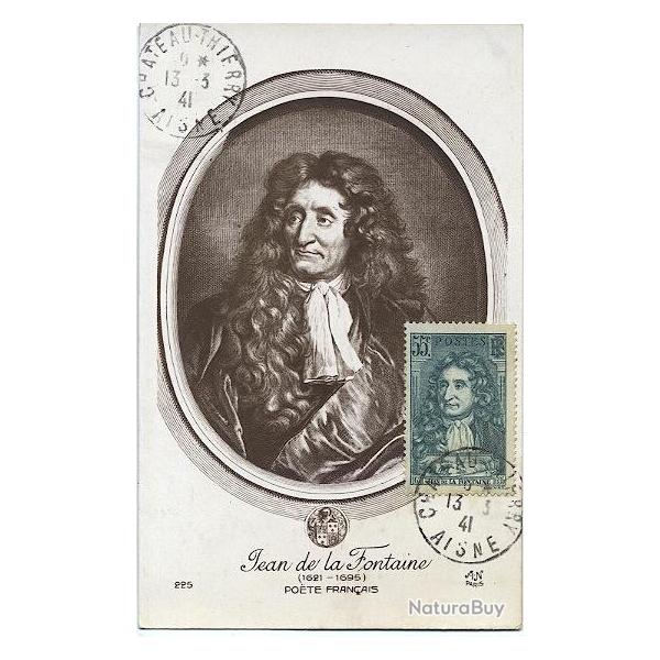 Carte-maximum France n� 397 - Jean de la Fontaine