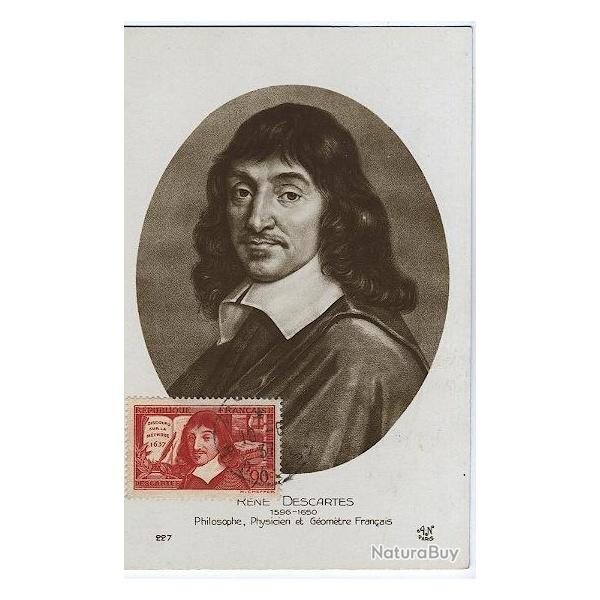 Carte-maximum France n� 341 - Ren� Descartes