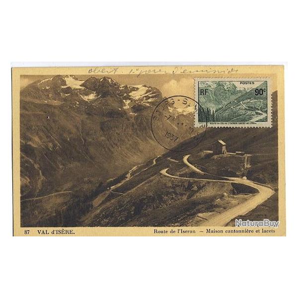 Carte-maximum France n� 358 - Route de l'Iseran