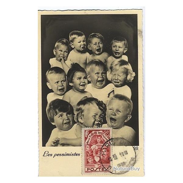 Carte-maximum France n� 312 - Les enfants des ch�meurs
