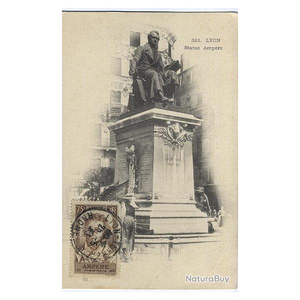 Carte-maximum France n� 310 - Statue Amp�re