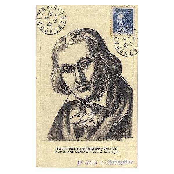 Carte-maximum France n� 295 - Joseph-Marie Jacquard