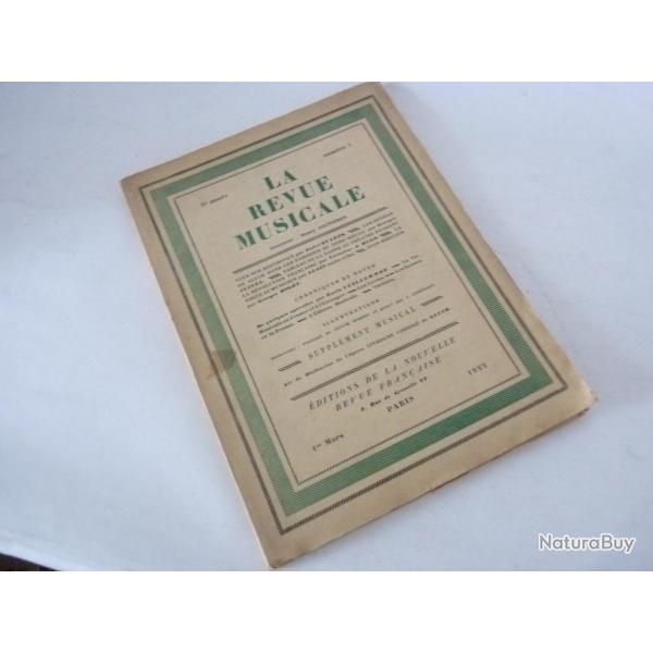 Revue  La Revue Musicale  3e anne N5 1922