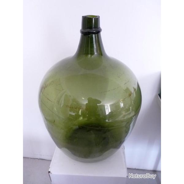 Ancienne Bouteille G�ante verre souffl�e Art Populaire vin vigne