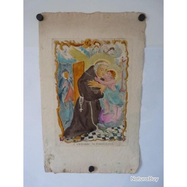 Gravure Polychrome S.Antonio Di Padoua Con.