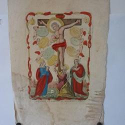 Gravure Polychrome Adoramus Te Christe Et Benedicimus Tibi