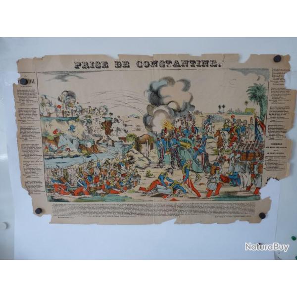 Gravure D'PINAL Prise De Constantine