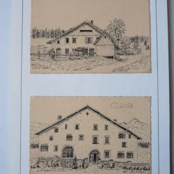 Dessins originaux &agrave; l'encre A.V&ouml;gtli 1951/53