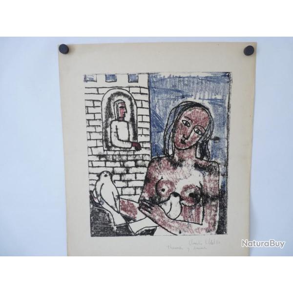 Dessin � l'encre Claude Collet 1956