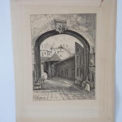 Gravure  Annecy  A Gruffaz 1931
