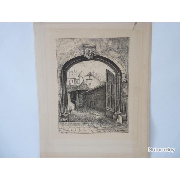 Gravure  Annecy  A Gruffaz 1931