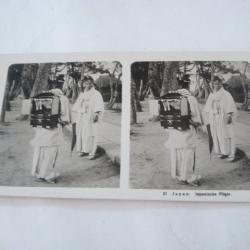 Photos stéréo Pèlerins Japonais