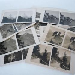 Ensemble ( 14 ) photos stéréo Suisse