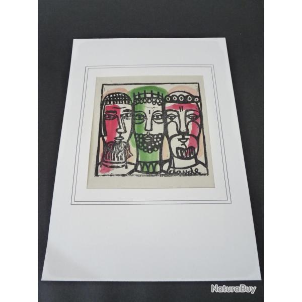 Bois Grav� original dessin de No�l C.Claude