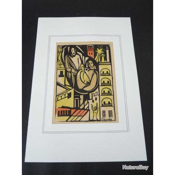 Bois Grav� original dessin de No�l C.Claude