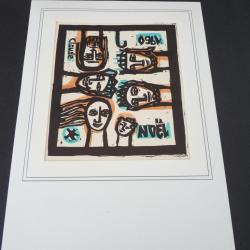 Bois Grav&eacute; original dessin de No&euml;l C.Claude