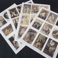 Ensemble de 35 anciennes photographies de tableaux