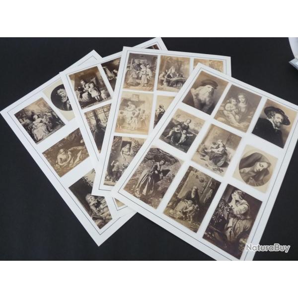 Ensemble de 35 anciennes photographies de tableaux