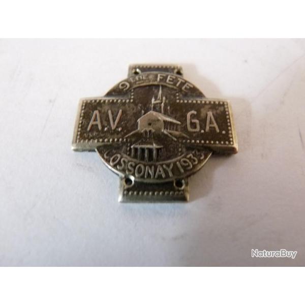 Insigne Gymnastique Suisse Cossonay 1933