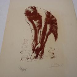 Gravure sur bois Yvonne Heilbronner 1926