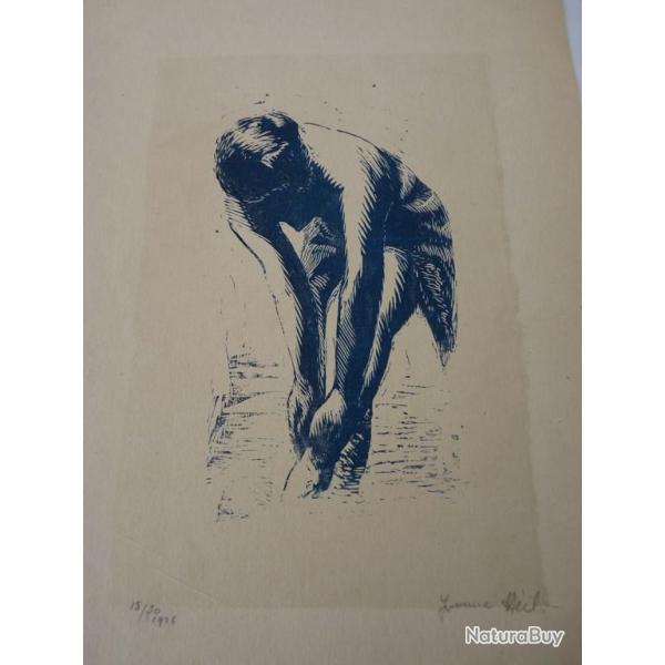 Gravure sur bois Yvonne Heilbronner 1926