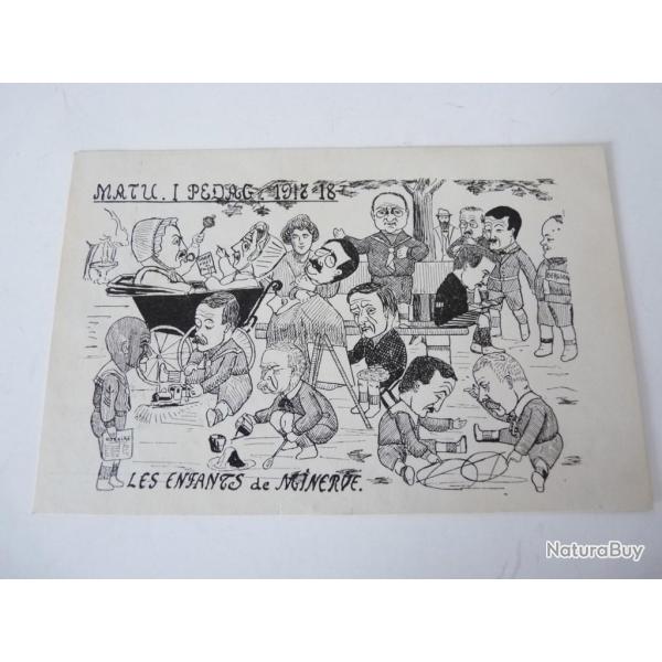 CPA Suisse Matu Les Enfants de Minerve 1917-18 Carte Postale