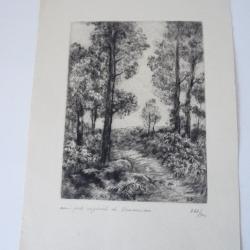 Gravure eau-forte René Demeurisse estampe