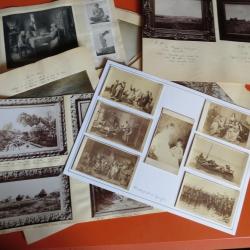 Lot (24) anciennes photos tableaux peintures