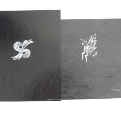 Deux anciens dessins originaux bijoux Nicolet