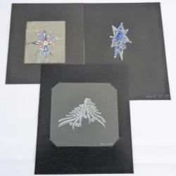 Trois anciens dessins originaux bijoux