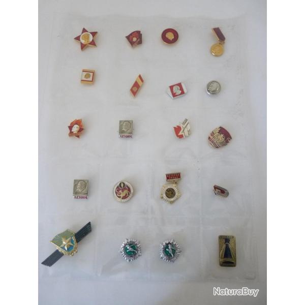 Collection d'insignes (20) Propagande Russe Lenin