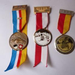 Médailles (3 ) Pompier
