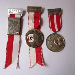 Médailles (3 ) Pompier Suisse