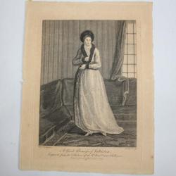 Gravure turque XVIIIe siècle A Greek Princess of Wallachia Romania