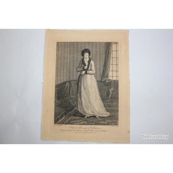 Gravure turque XVIIIe sicle A Greek Princess of Wallachia Romania