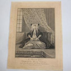Gravure turque XVIIIe siècle An Armenian Girl
