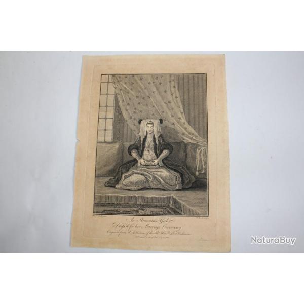 Gravure turque XVIIIe sicle An Armenian Girl