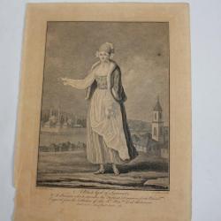 Gravure turque XVIIIe siècle A Polish Girl of Swanietz