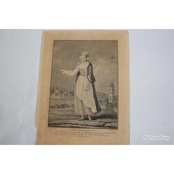 Gravure turque XVIIIe sicle A Polish Girl of Swanietz