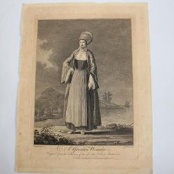 Gravure turque XVIIIe siècle A Grecian Woman