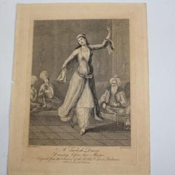 Gravure turque XVIIIe siècle A Turkish Dancer