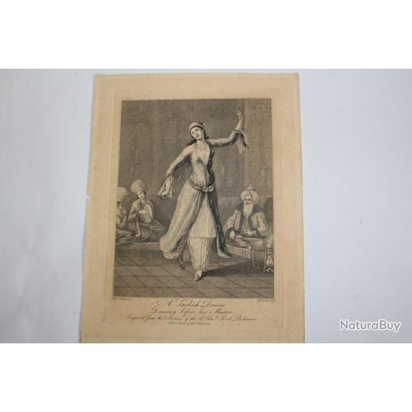 Gravure turque XVIIIe sicle A Turkish Dancer