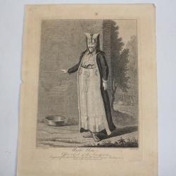 Gravure turque XVIIIe siècle Urshi Usta Officer and Cook Janissaries