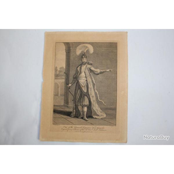 Gravure turque XVIIIe sicle One of the Grand Signior's Foot Guards