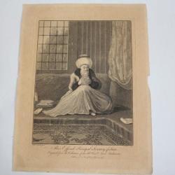 Gravure turque XVIIIe siècle Reis Effendi Principal Secretary of State