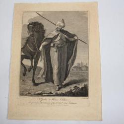 Gravure turque XVIIIe siècle Spahis or Horse soldier