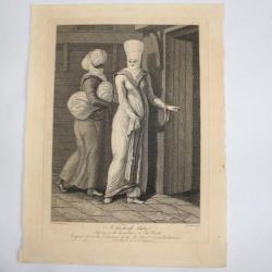 Gravure turque XVIIIe siècle A Turkish lady